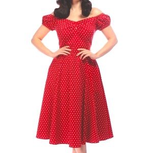 HTF collectif delores heart red dress